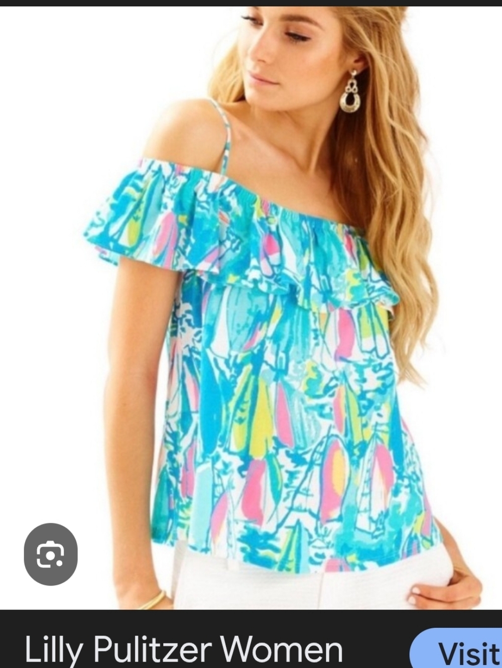 Lilly Pulitzer Tamiami Off-Shoulder Ruffle Top